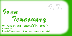 iren temesvary business card